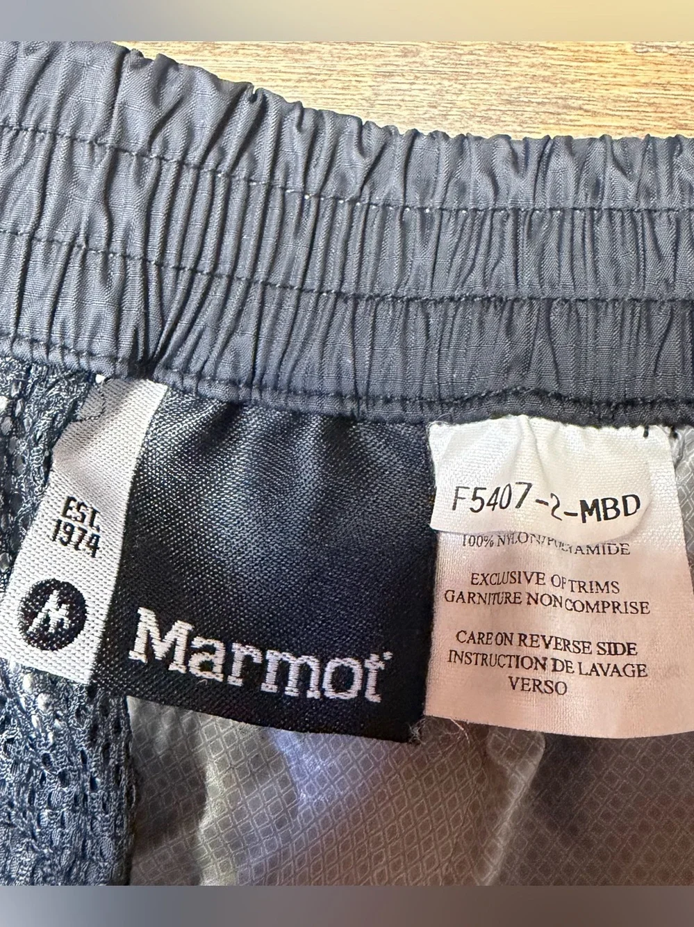 Marmot Precip Nylon Rain Pants Men's Large Black Full Side Zip Hiking